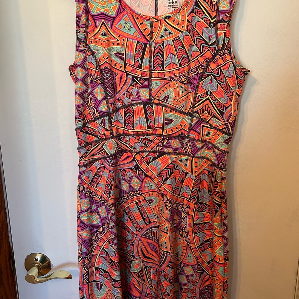 Title nine Orange Red Sleeveless Midi Dream Dress